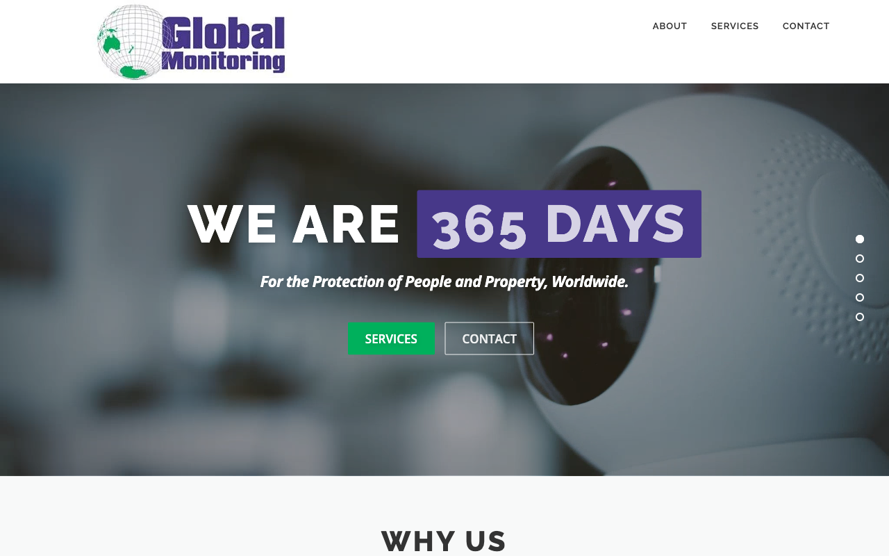 Global Monitoring website screenshot