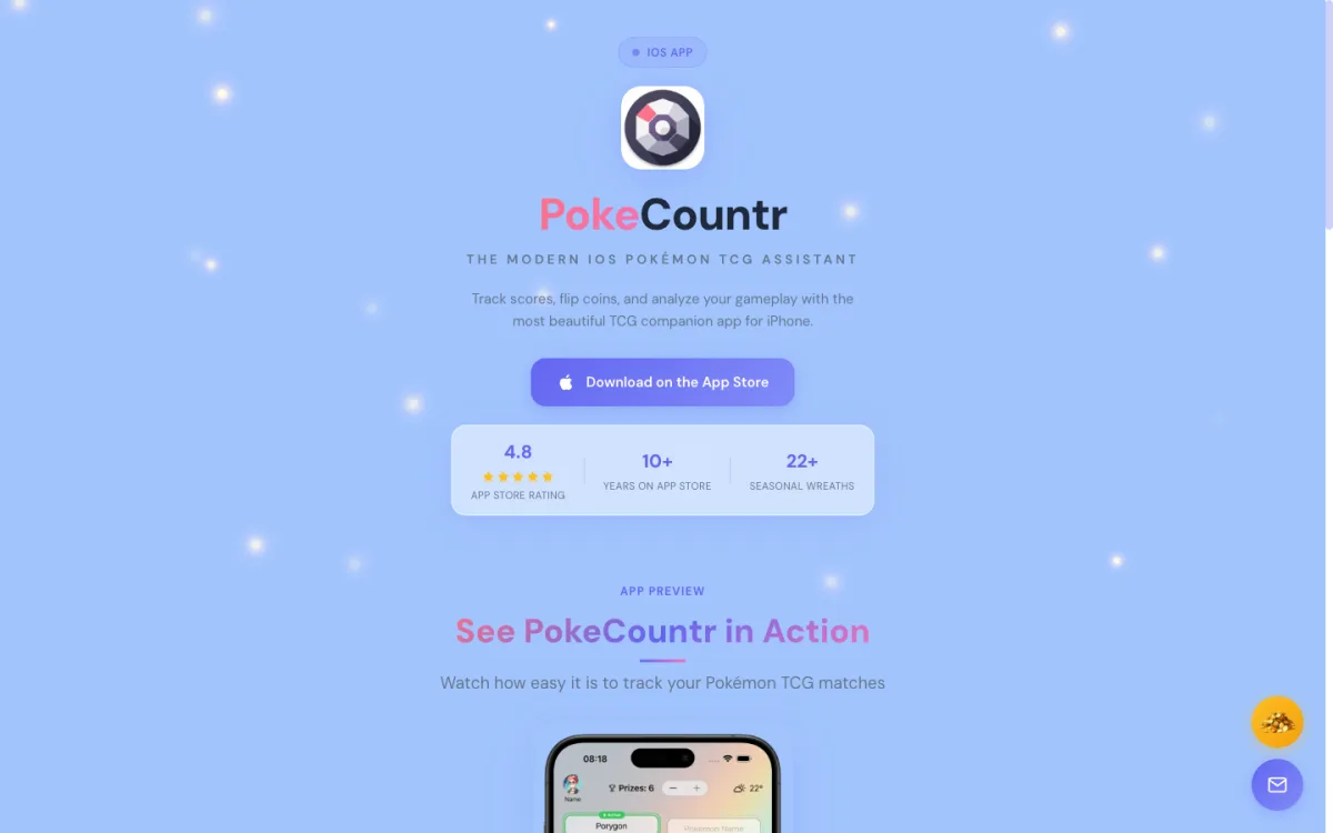 PokeCountr website screenshot